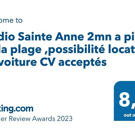 studio Sainte Anne 2mn a pieds de la plage ,possibilité location de voiture CV acceptés Exterior foto